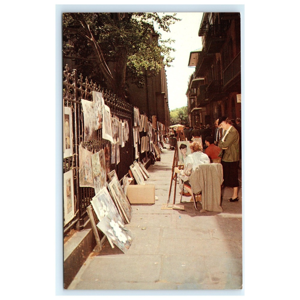 Postcard Pirate's Alley‎ Art Scene Local Artists New Orleans Louisana